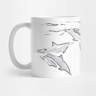 NAKARI : Banc de dauphins gris Mug